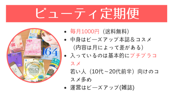 ビューティ定期便の説明