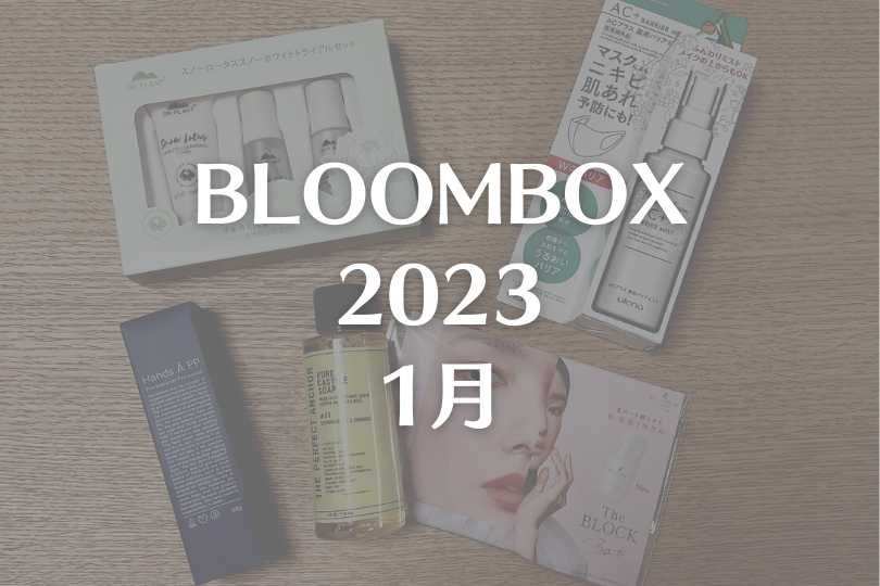 【BLOOMBOX2023年1月中身】実用派アイテム多め回