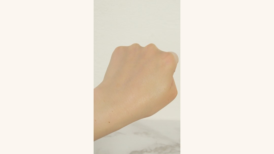 N organic Basic バランシング エッセンス ミルクをなじませた後の肌（実物写真）