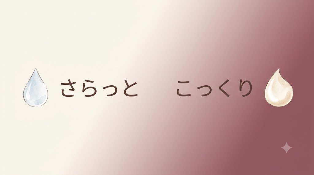 水分が多いものから油分が多いものへという順番の大原則を表すグラデーション図
